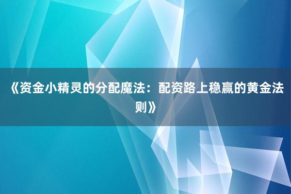 《资金小精灵的分配魔法：配资路上稳赢的黄金法则》